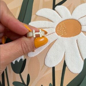 Silver Ring with Crystal Accents